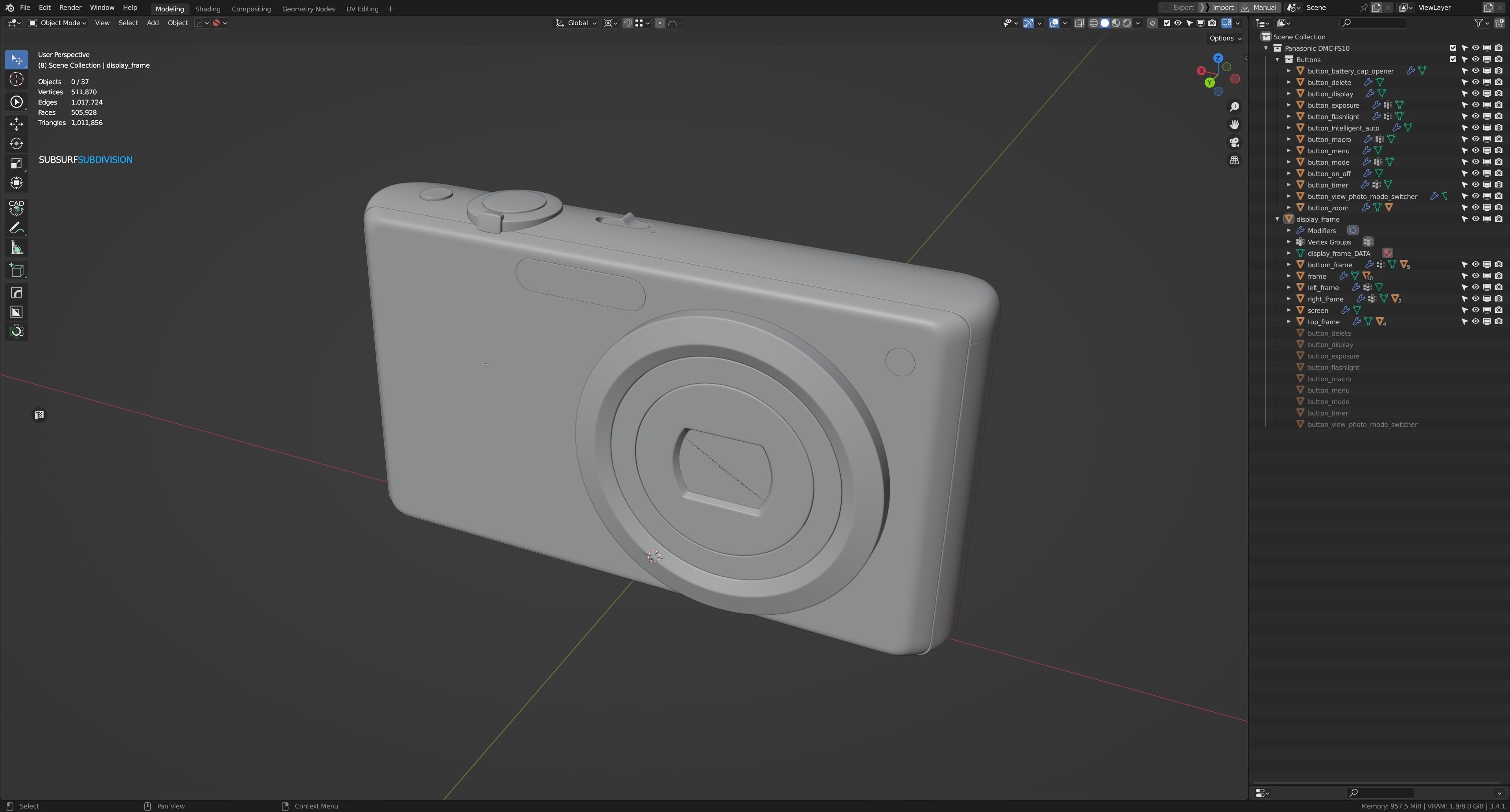 Camera Panasonic DMC-FS10 3D model_11