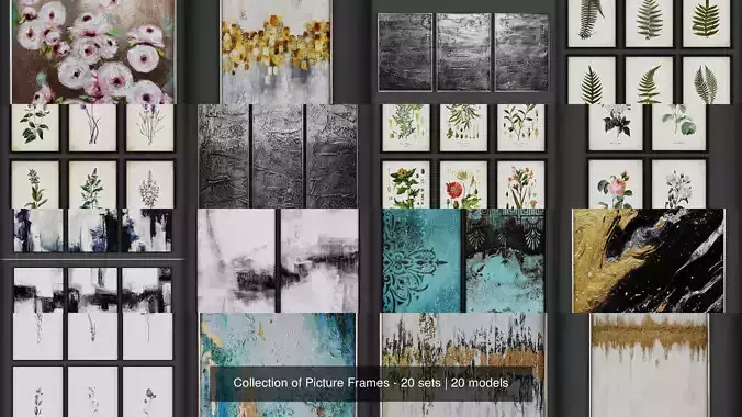 Collection of Picture Frames - 20 sets 