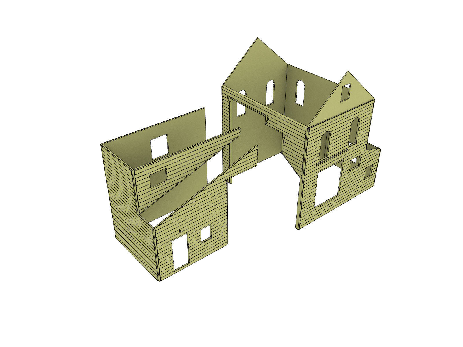 HO scale TOOL SHOP BUILDING DIORAMA 1 87 SCALE 3D print model_2