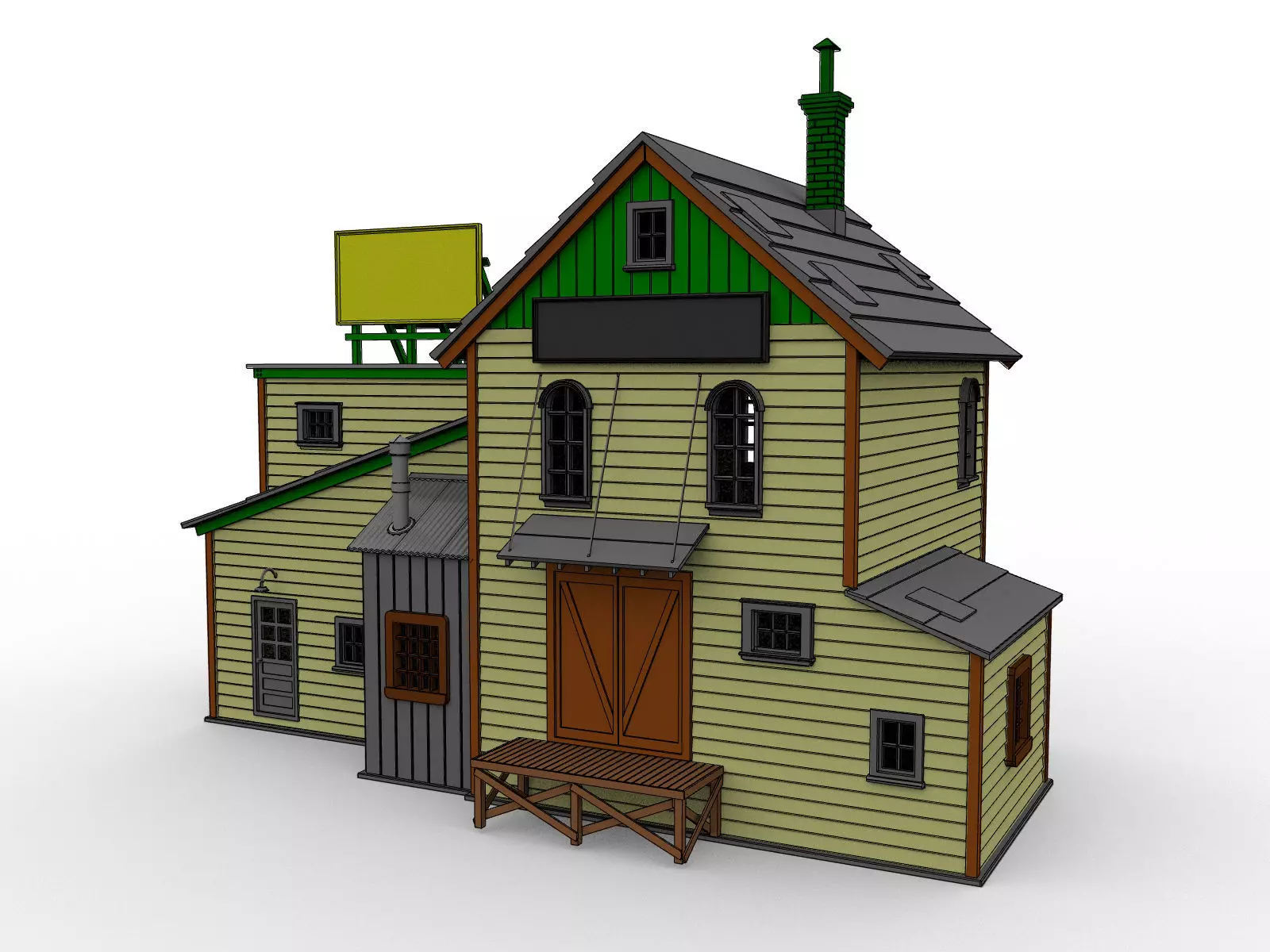 HO scale TOOL SHOP BUILDING DIORAMA 1 87 SCALE 3D print model_0