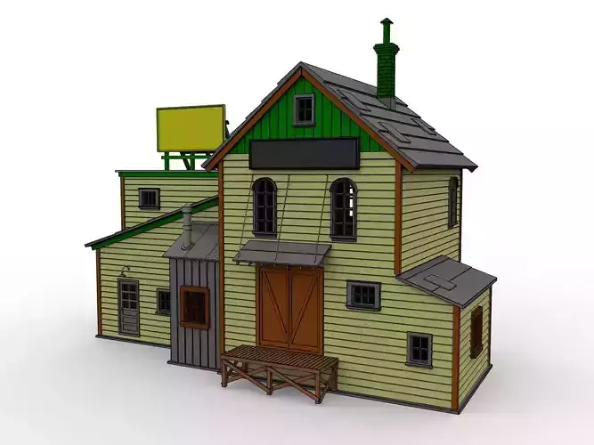 HO scale TOOL SHOP BUILDING DIORAMA 1 87 SCALE 3D print model