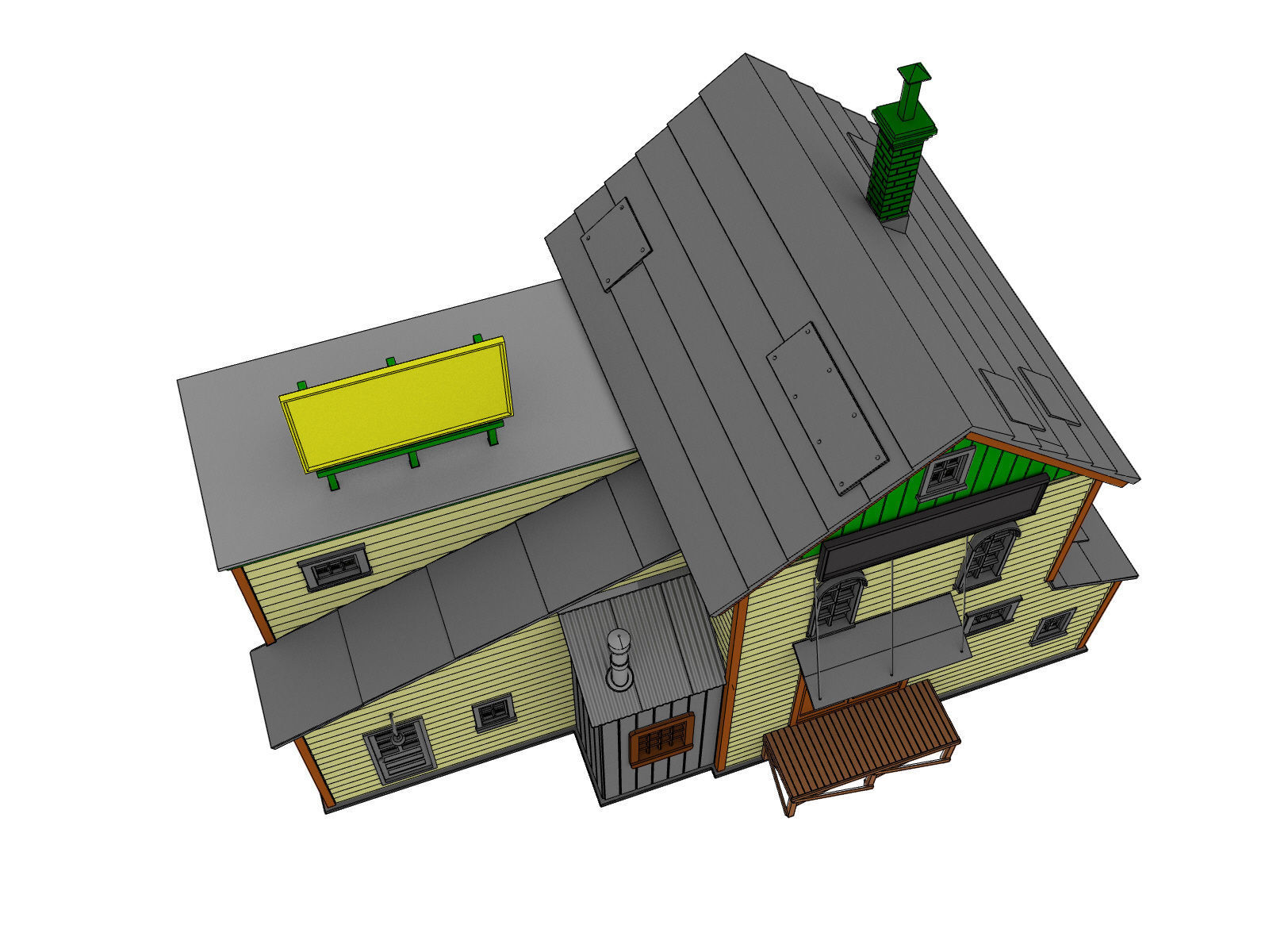 HO scale TOOL SHOP BUILDING DIORAMA 1 87 SCALE 3D print model_12