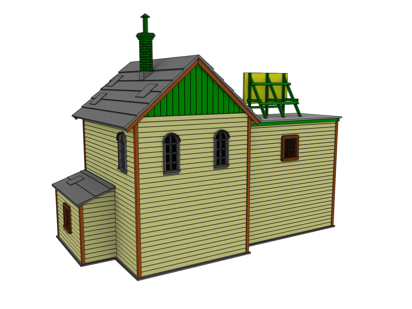 HO scale TOOL SHOP BUILDING DIORAMA 1 87 SCALE 3D print model_10