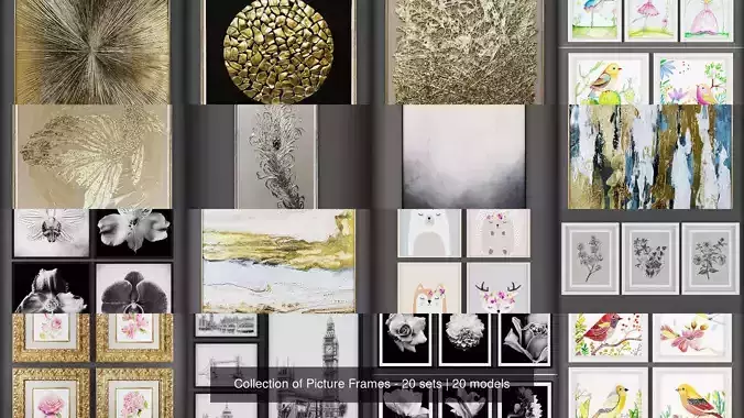 Collection of Picture Frames - 20 sets