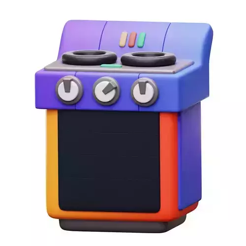 Stove 3D Icon