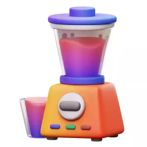 Blender or mixer for juice 3D Icon