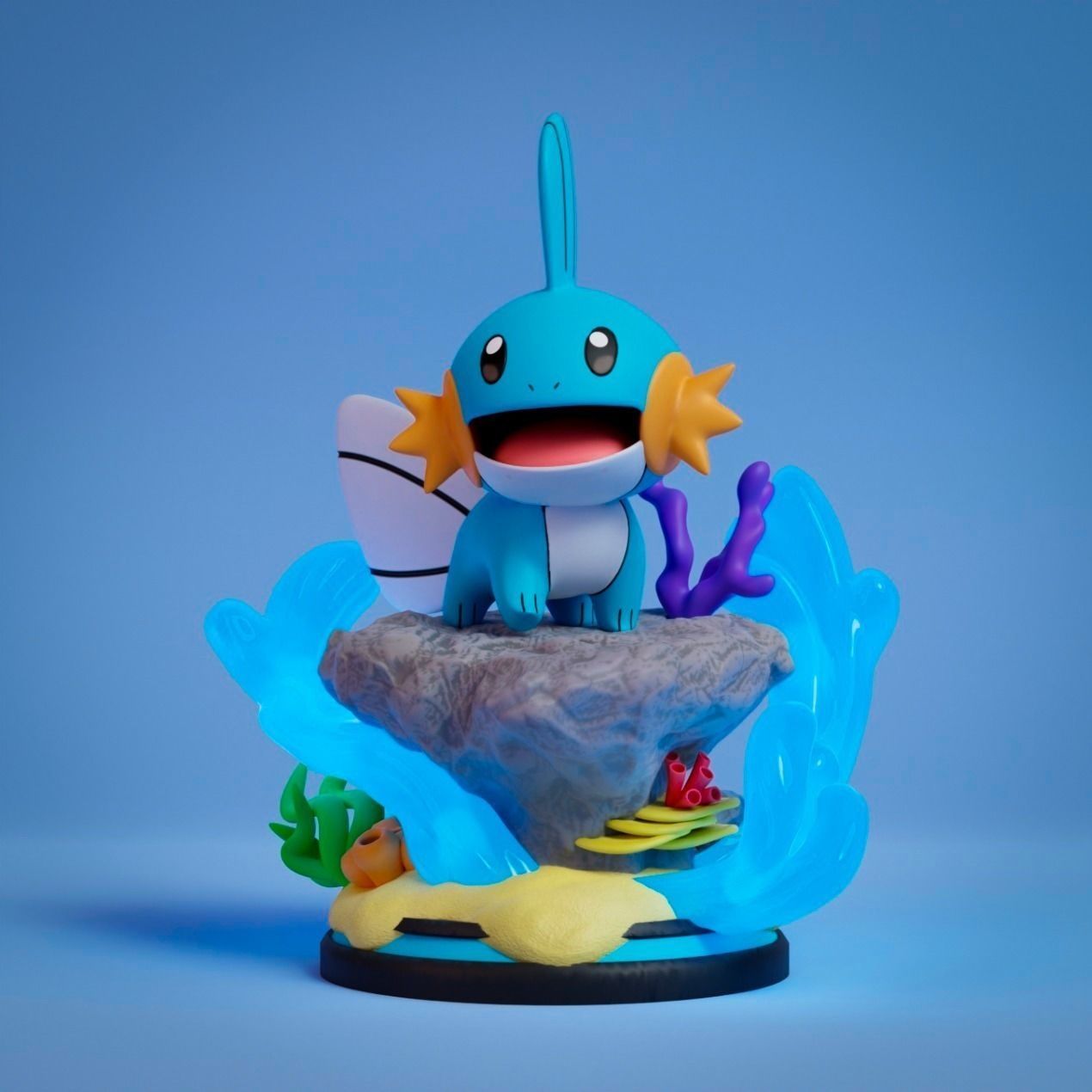 Pokemon - Treecko Mudkip and Torchic Figure Statues 3D print model_7