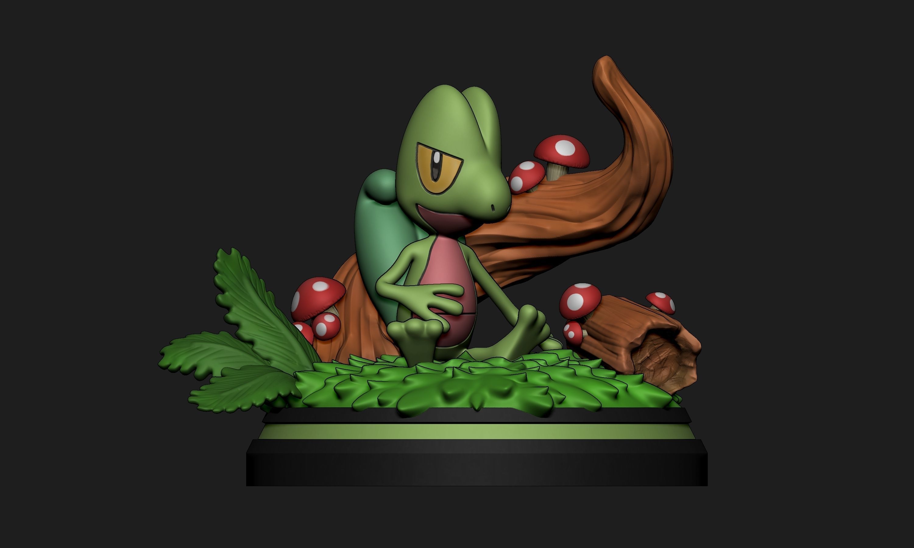 Pokemon - Treecko Mudkip and Torchic Figure Statues 3D print model_2