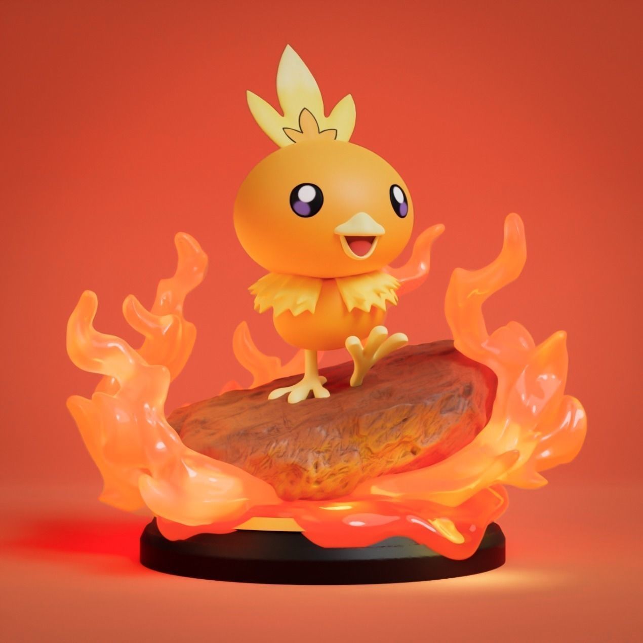 Pokemon - Treecko Mudkip and Torchic Figure Statues 3D print model_13
