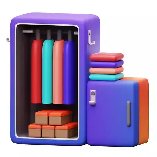 Wardrobe 3D Icon