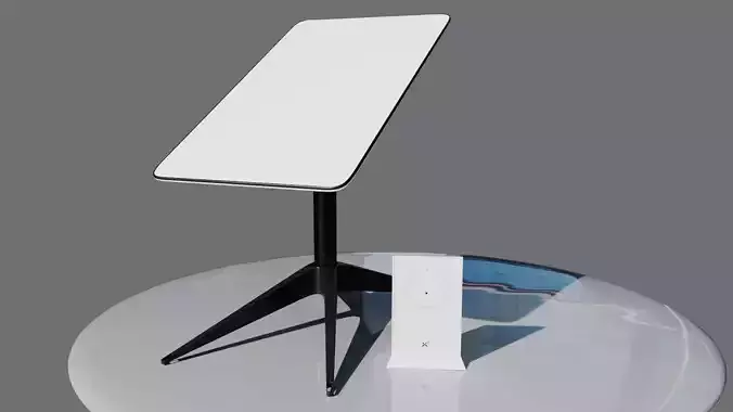 Starlink Dish and Router Low-poly 3D model