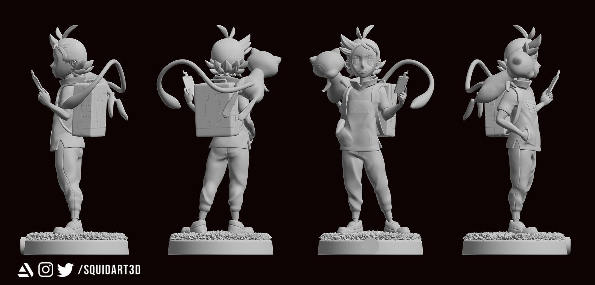 Goh and Mew - Pokemon Journeys Figure  3D print model_6