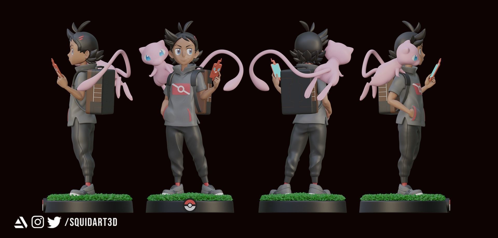 Goh and Mew - Pokemon Journeys Figure  3D print model_5
