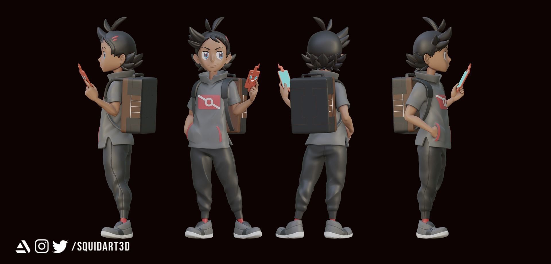 Goh and Mew - Pokemon Journeys Figure  3D print model_7