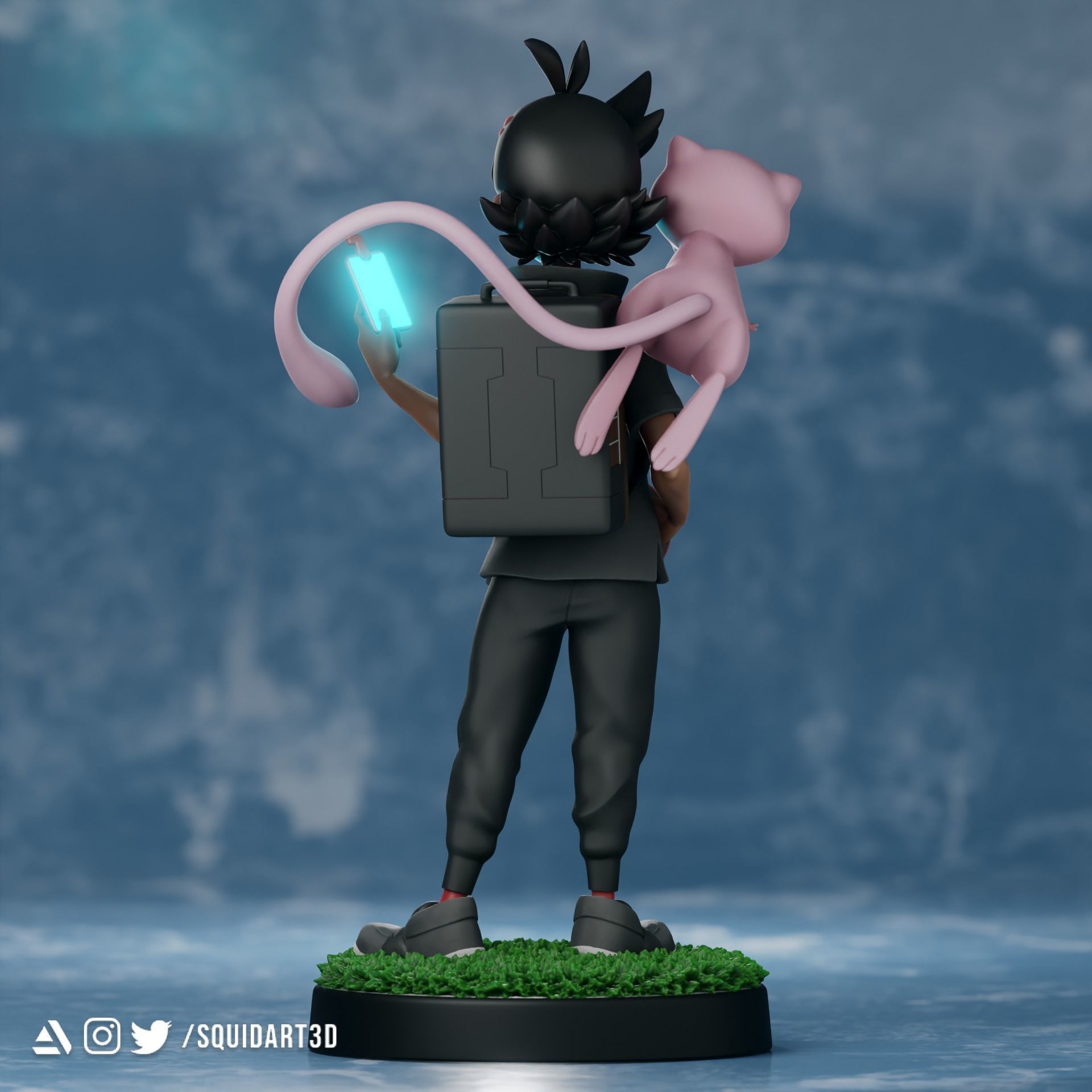 Goh and Mew - Pokemon Journeys Figure  3D print model_2