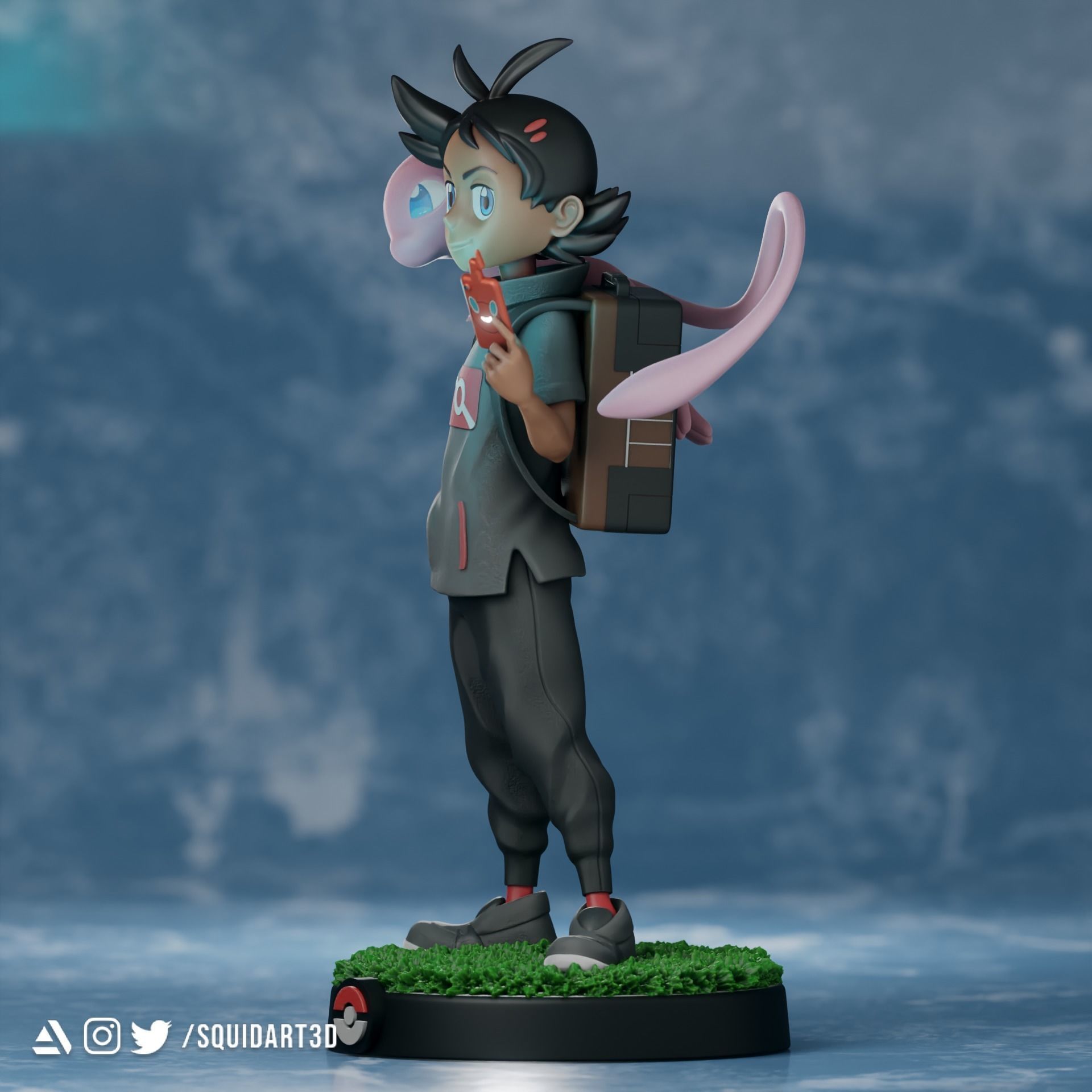Goh and Mew - Pokemon Journeys Figure  3D print model_4
