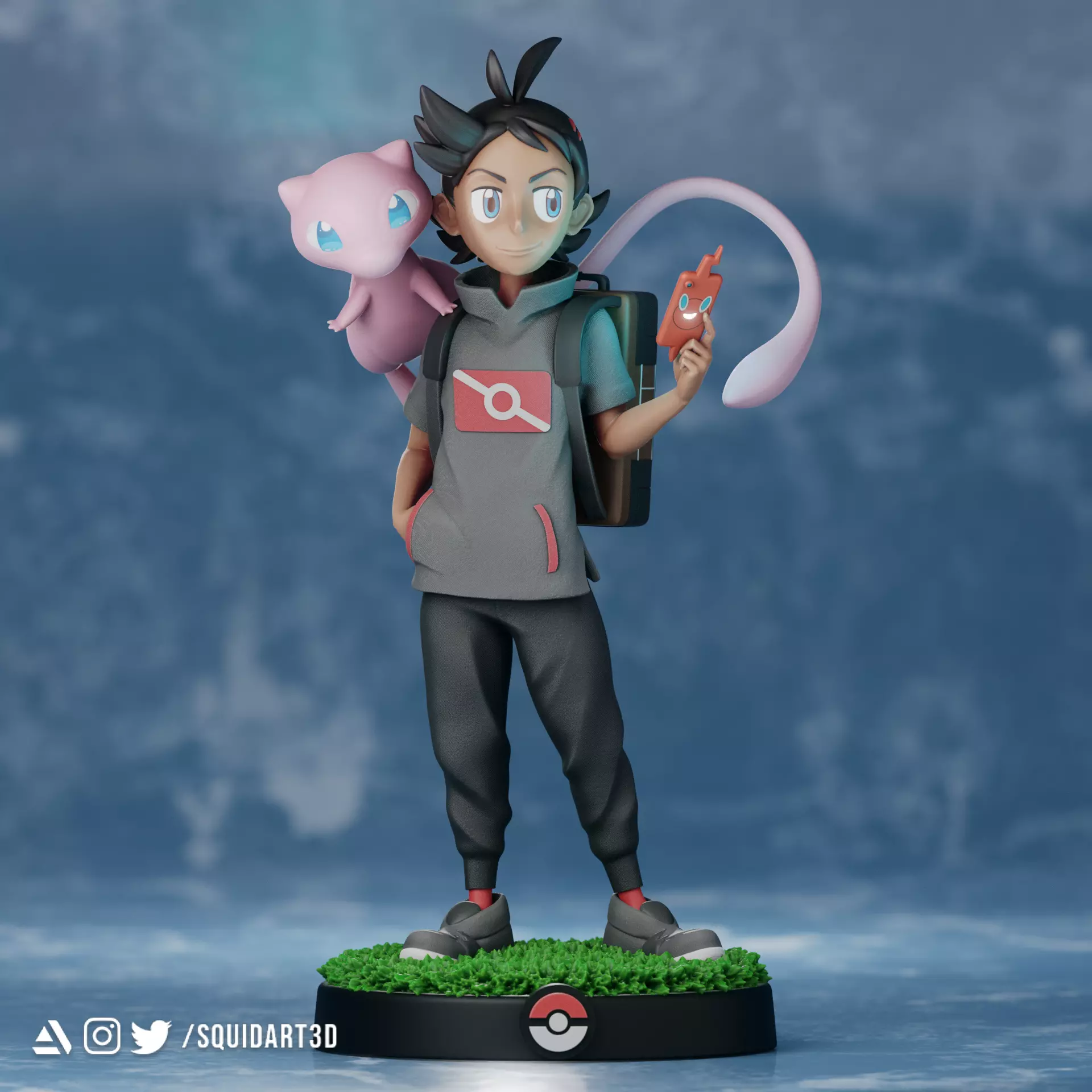 Goh and Mew - Pokemon Journeys Figure  3D print model_0