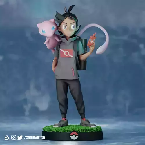 Goh and Mew - Pokemon Journeys Figure  3D print model