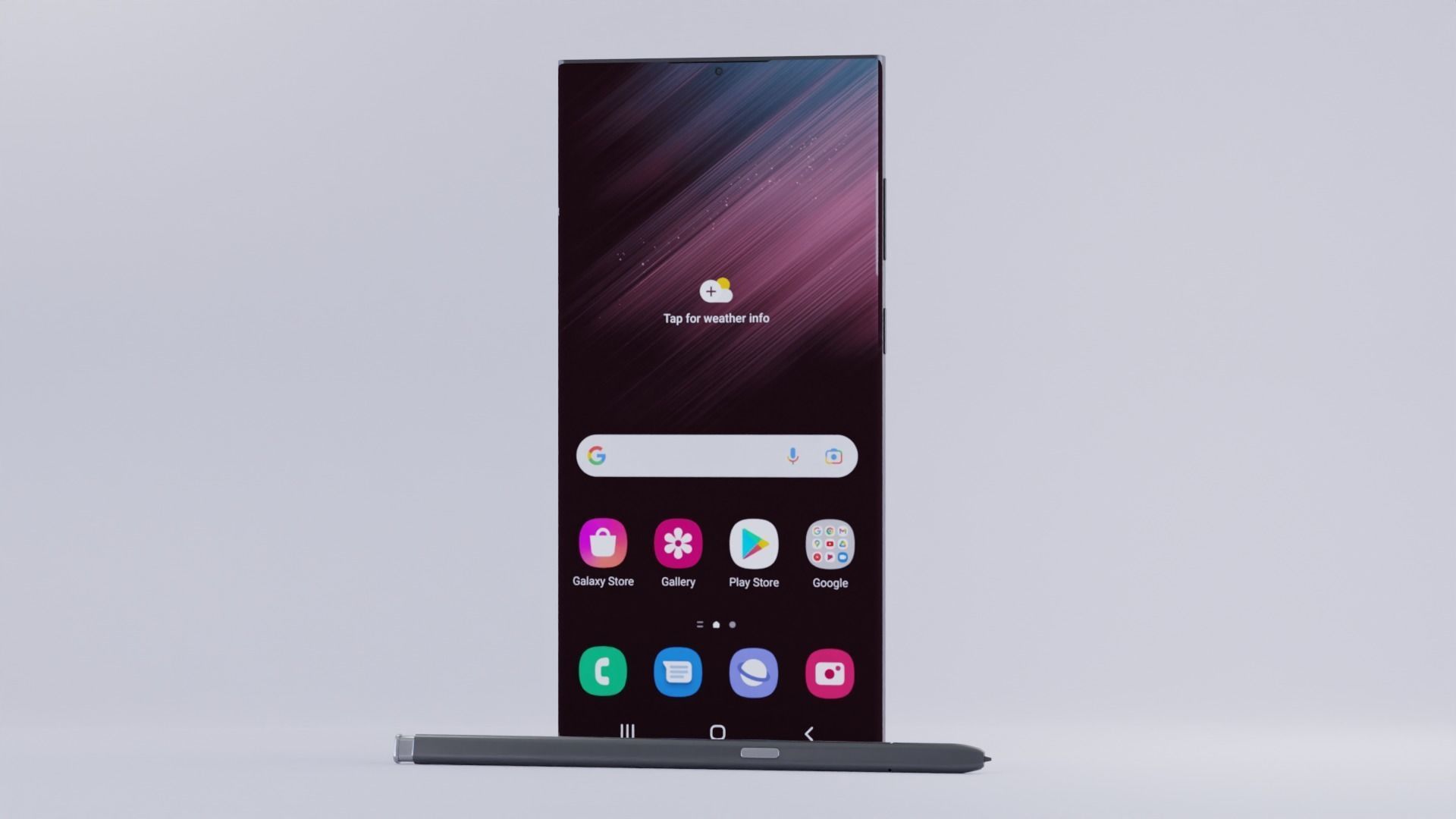 Samsung s23 Ultra with Pen  3D model_1