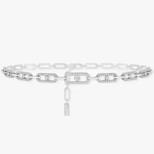 Move Uno multi diamond choker necklace for women 3D print model