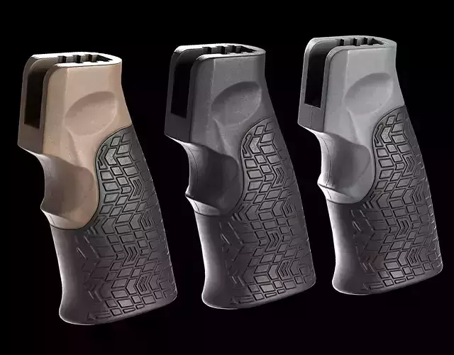 Daniel Defense Pistol Grip Without Trigger Guard Low-poly 3D model