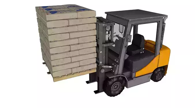 ForkLift truck with boxes