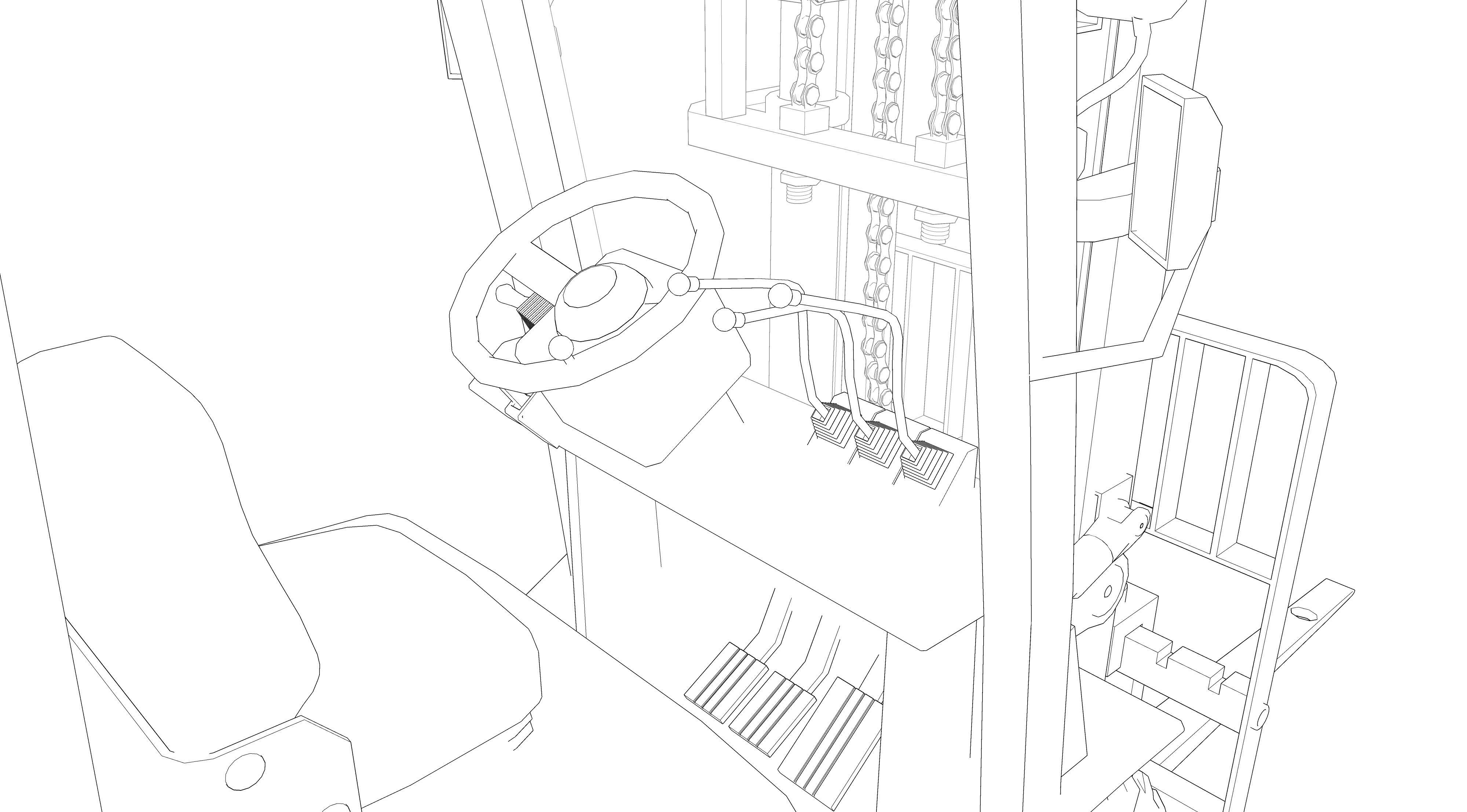 ForkLift truck with boxes 3D model_15