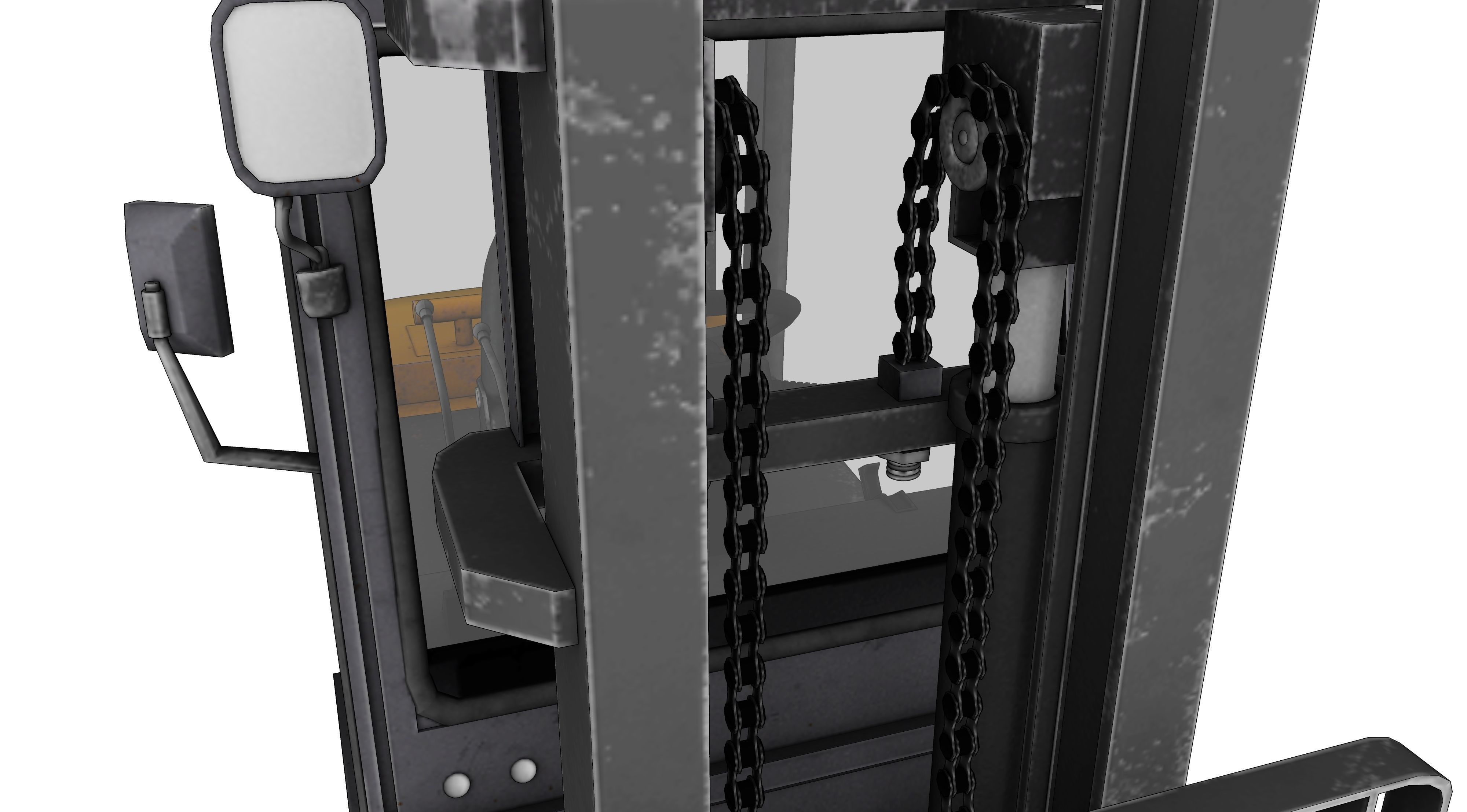 ForkLift truck with boxes 3D model_5