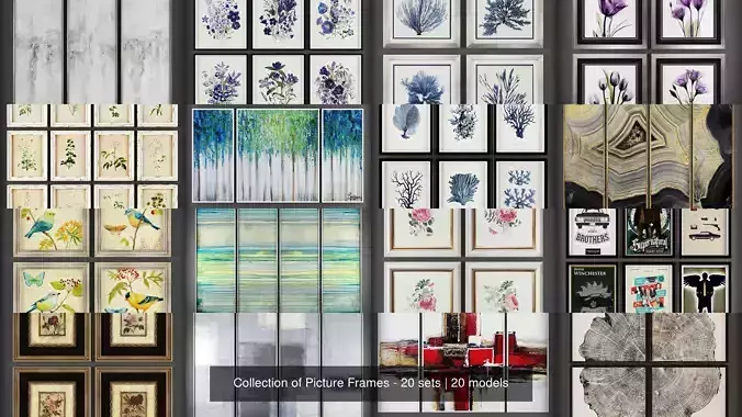 Collection of Picture Frames - 20 sets 