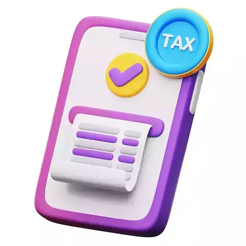 Mobile Tax 3D Icon