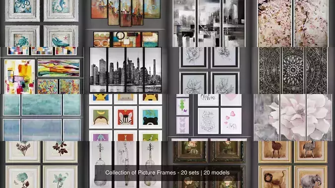 Collection of Picture Frames - 20 sets 