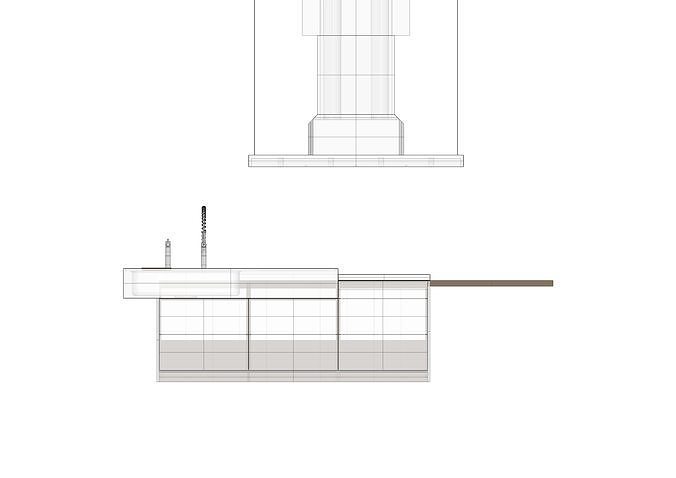 kitchen02 locker with three drawers 3D model 7
