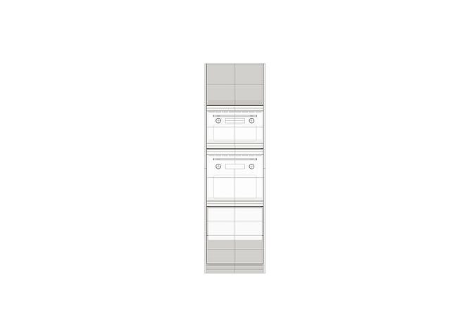 kitchen02 locker with three drawers 3D model 5
