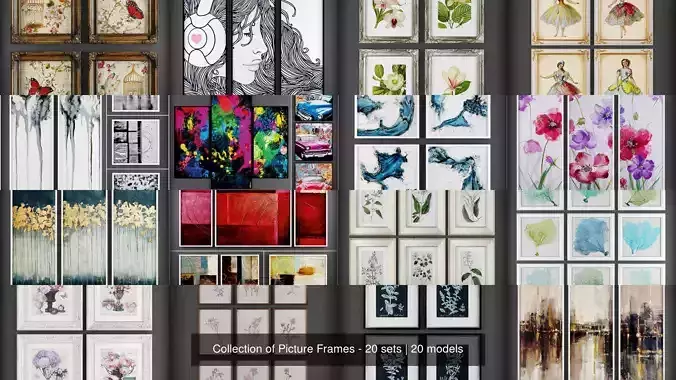 Collection of Picture Frames - 20 sets 