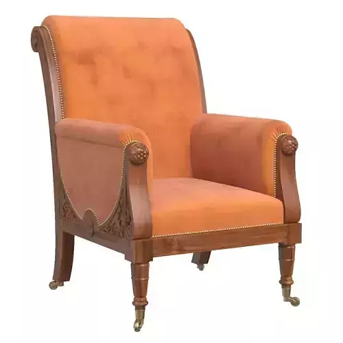 An Exceptional late George IV Carved Mahogany Chair