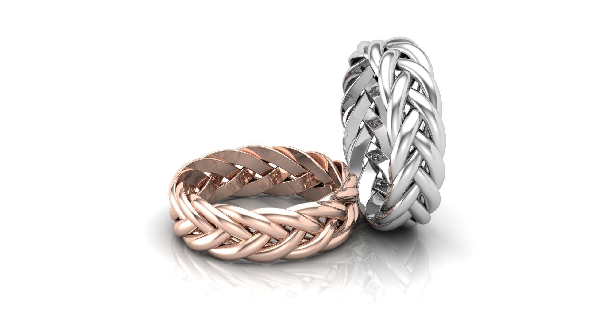 Braided ring new model All size 3D print model_1