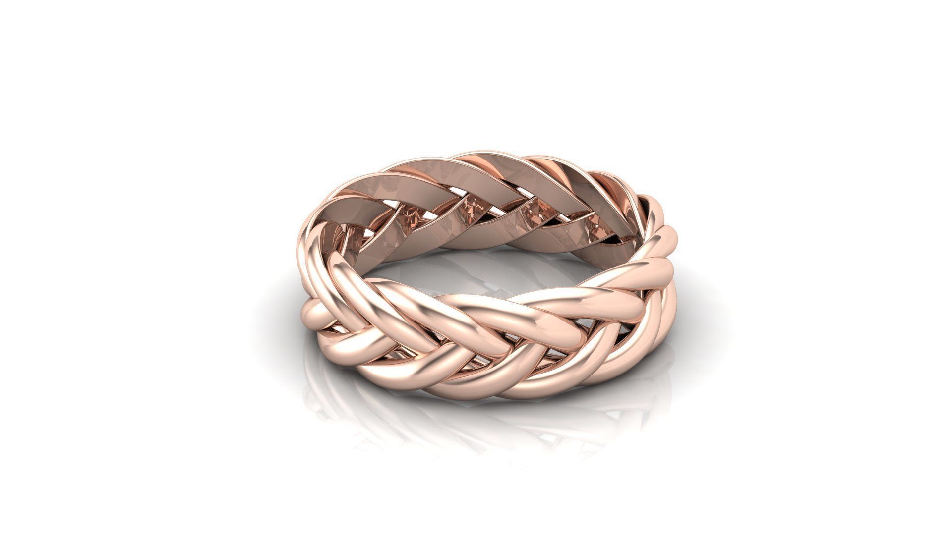 Braided ring new model All size 3D print model_2