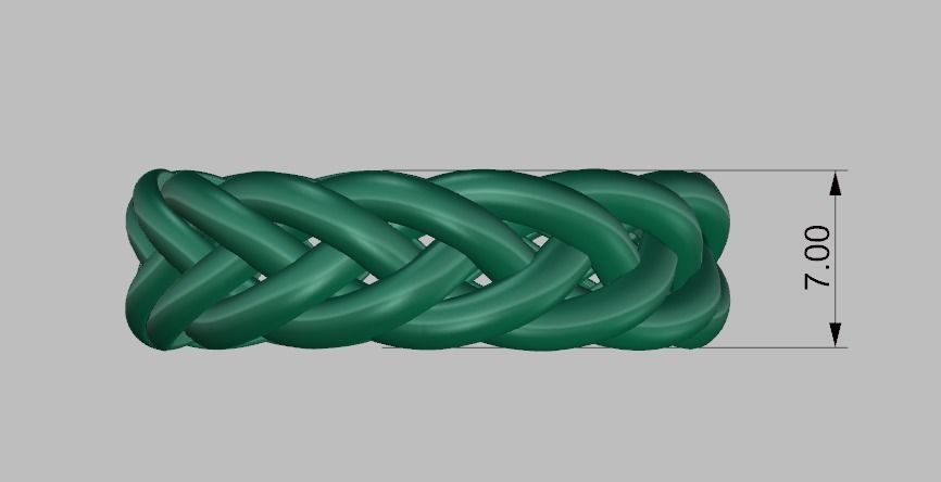 Braided ring new model All size 3D print model_6