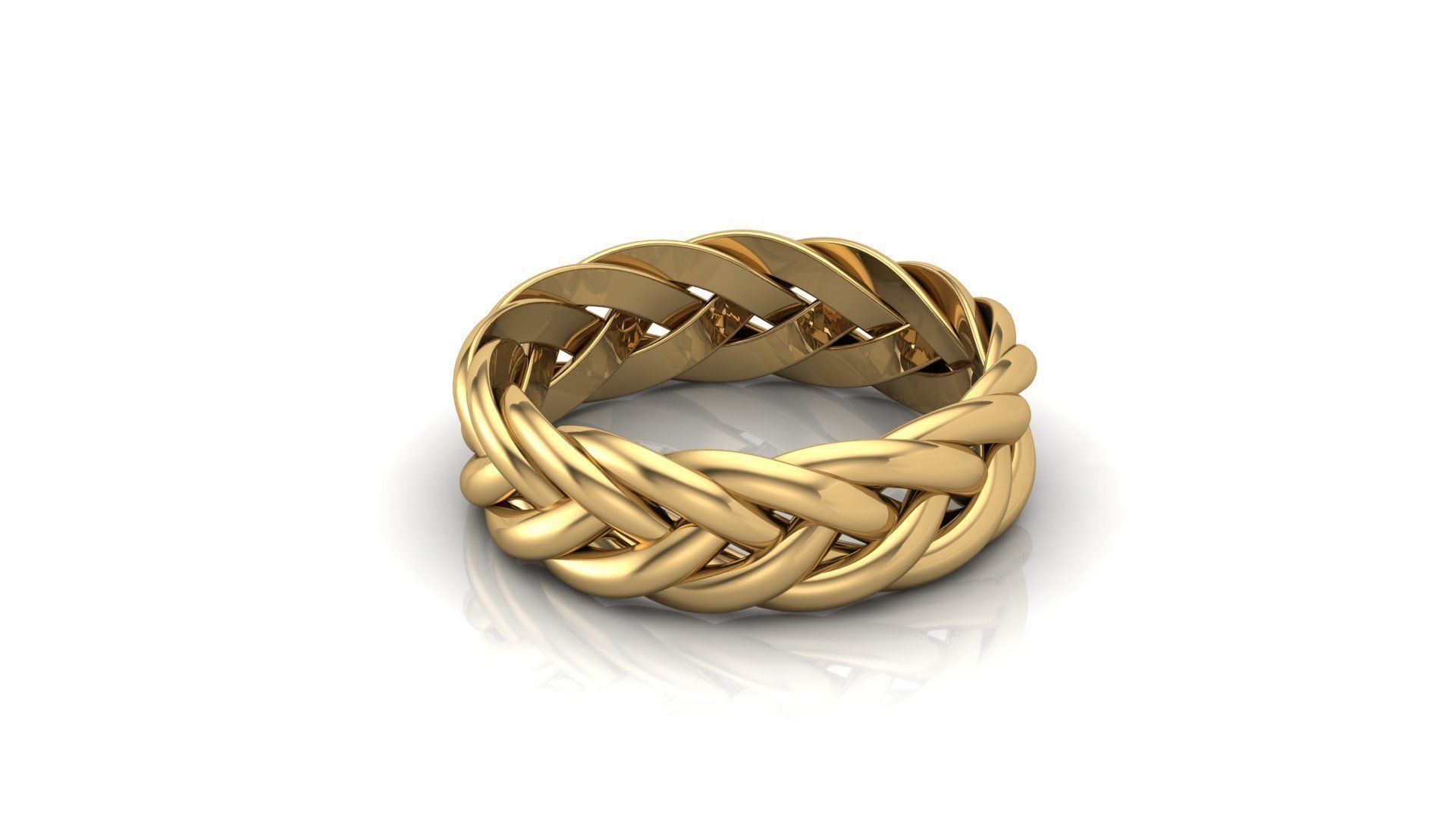 Braided ring new model All size 3D print model_4