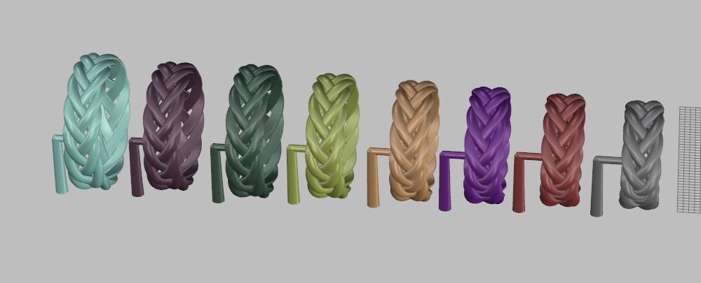 Braided ring new model All size 3D print model_8