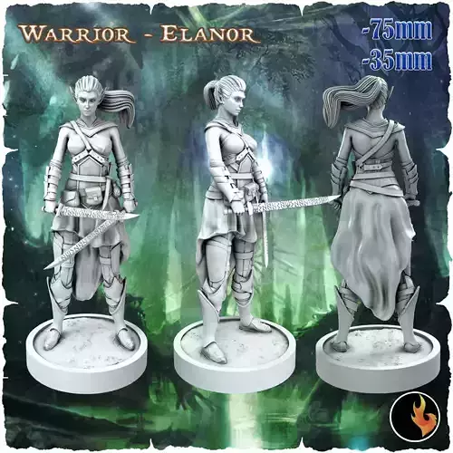 Elanor - Fantasy Elf Girls STL Vol 1 3D print model