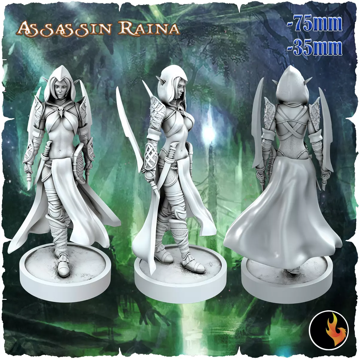 Raina Fantasy Elf Girls STL Vol 1  3D print model_0