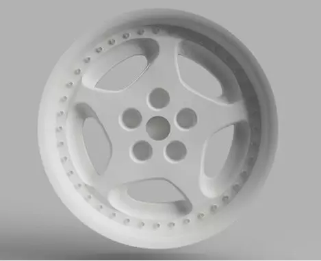 RC 12MM HEX 3 piece converted Z32 wheels with and without tires 3D print model_0