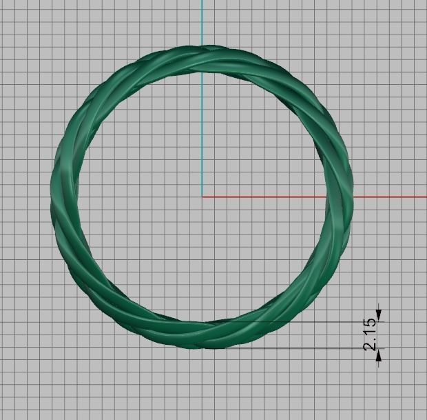 Braided ring new model 3D print model_3