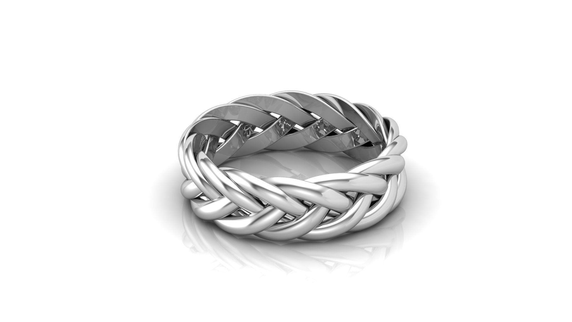 Braided ring new model 3D print model_1