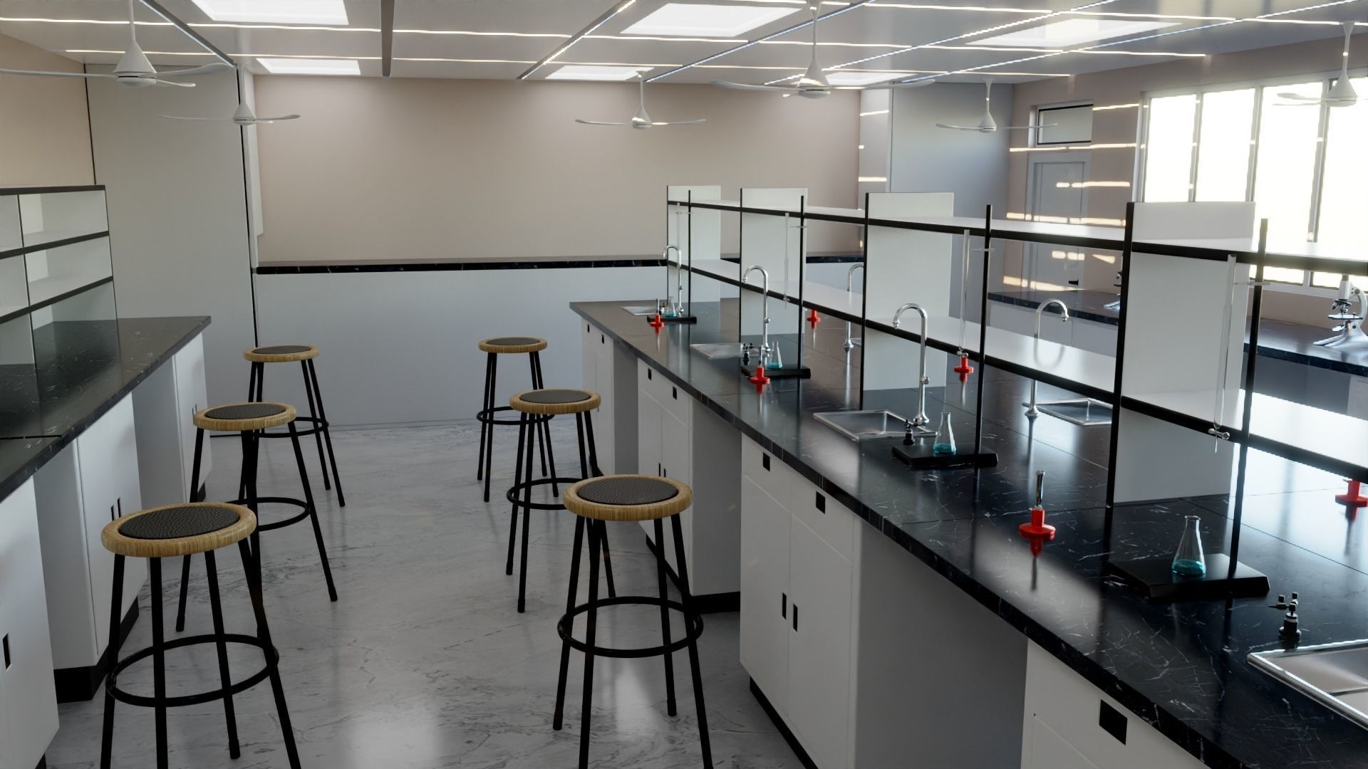 High School laboratory 3D model CGTrader