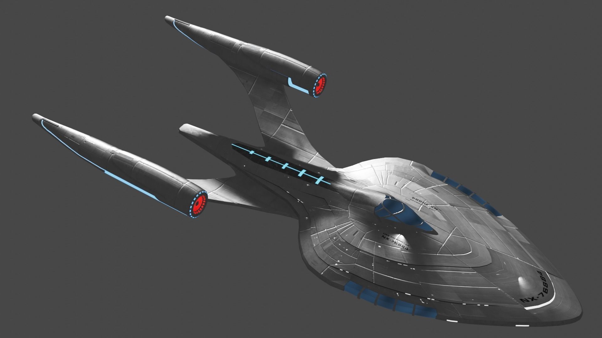Star Trek Protostar-Class Starship Low-poly 3D model_6