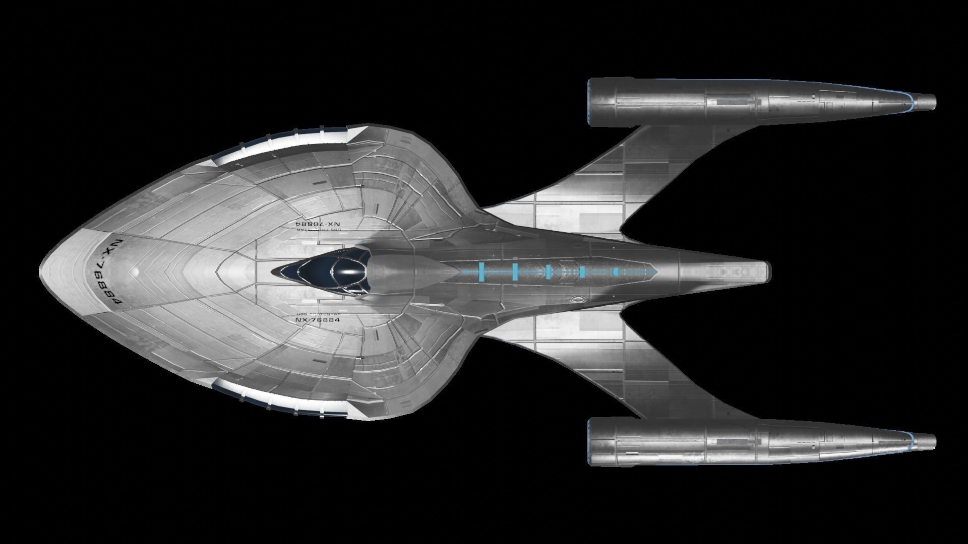 Star Trek Protostar-Class Starship Low-poly 3D model_3