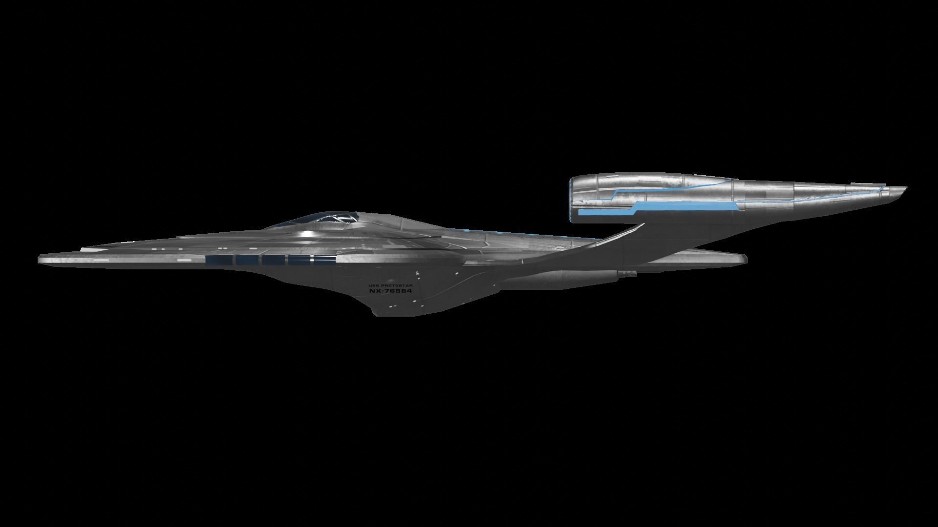 Star Trek Protostar-Class Starship Low-poly 3D model_5