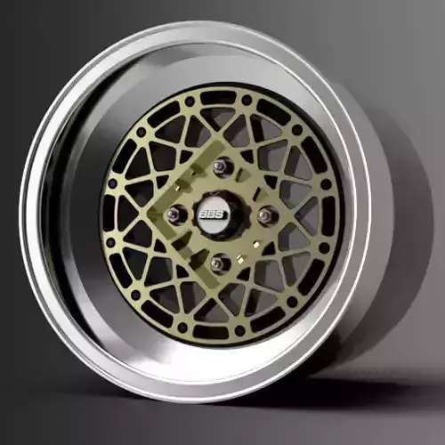 1 24 Scale 14 inches BBS E68 Wheel With Stretch Tires 3D print model